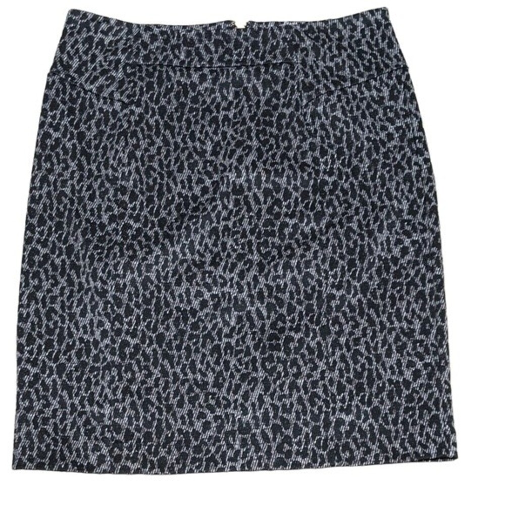 Michael Michael Kors animal print pencil skirt short black gray size Medium